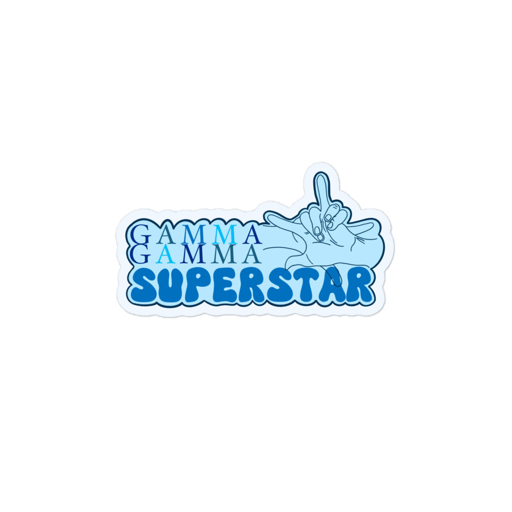 gamma gamma superstar sticker