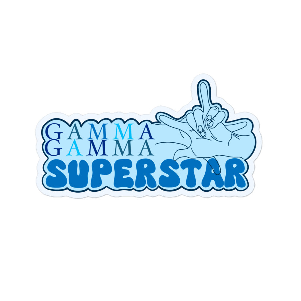 gamma gamma superstar sticker