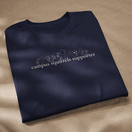 campus squirrels supporter tee