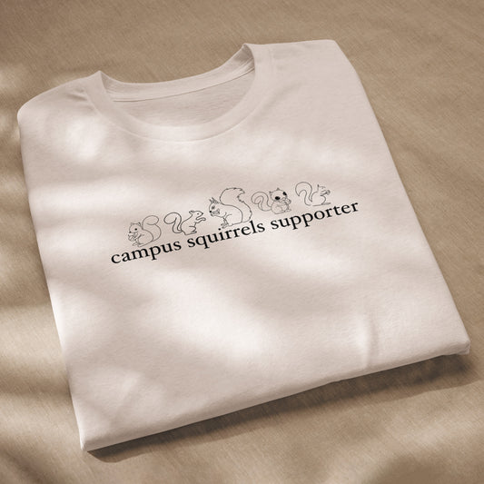 campus squirrels supporter tee